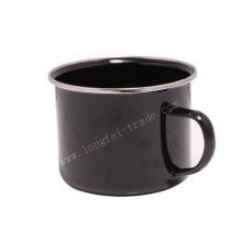 Blue Rimmed Plain Enamel Decaled Enamel Mug/Cup